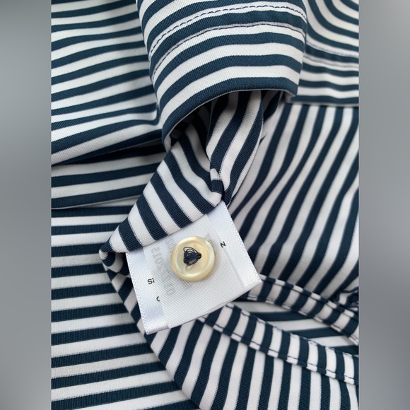 Peter Millar Size XL Summer Comfort Navy and White
Striped Performance Golf Polo - Picture 7 of 9